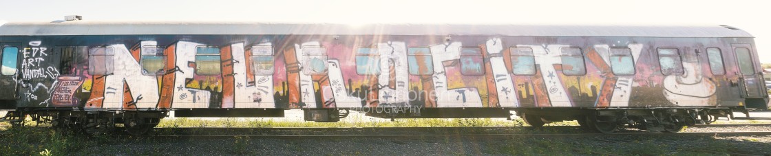 "Painted Train" stock image