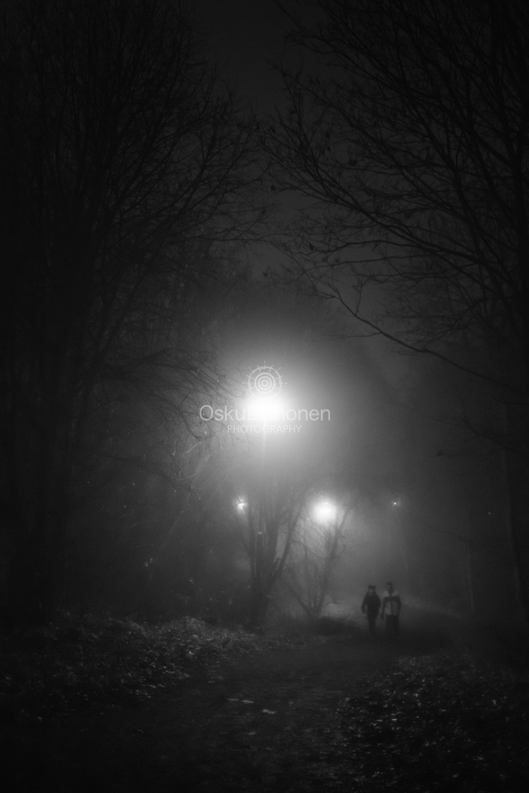 "Night Walk At Pispala IV (Friends)" stock image