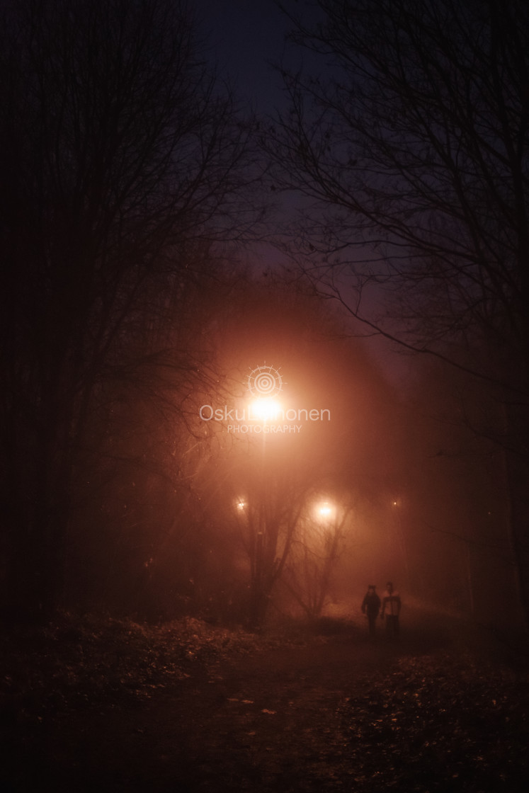 "Night Walk At Pispala V (Friends)" stock image