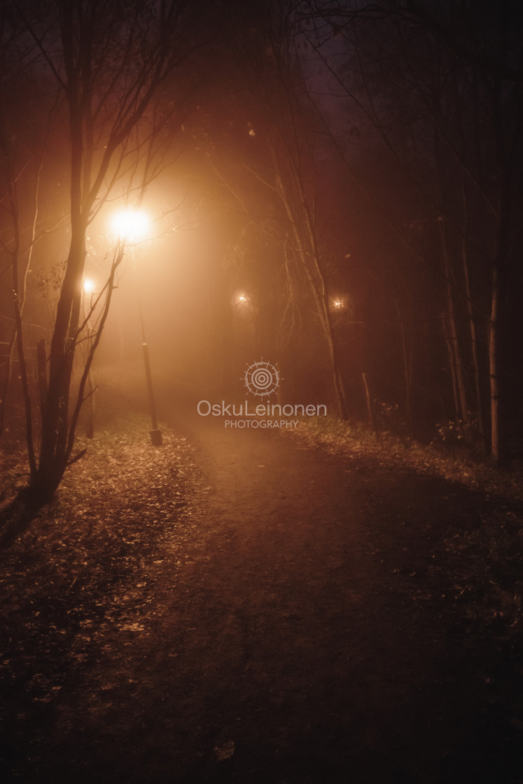 "Night Walk At Pispala XII (Path)" stock image