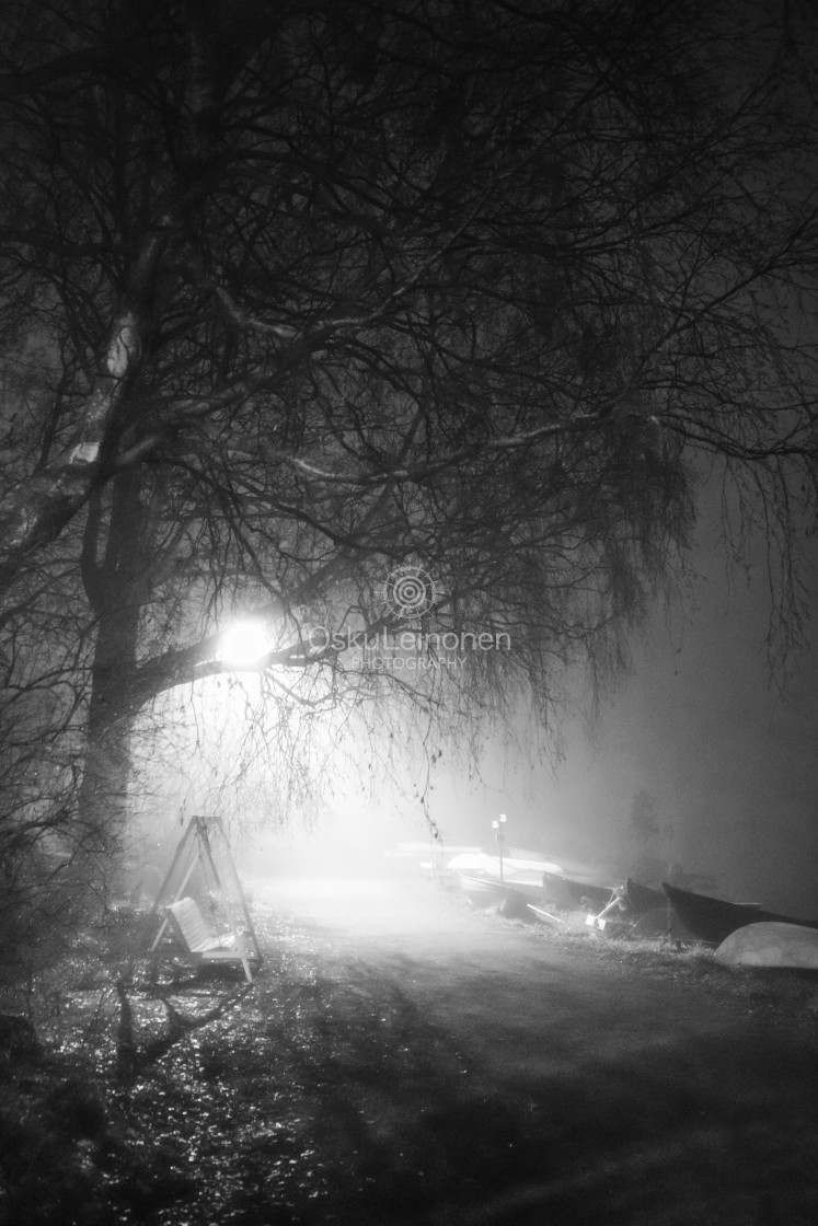 "Night Walk At Pispala VIII (Rowing Boats)" stock image