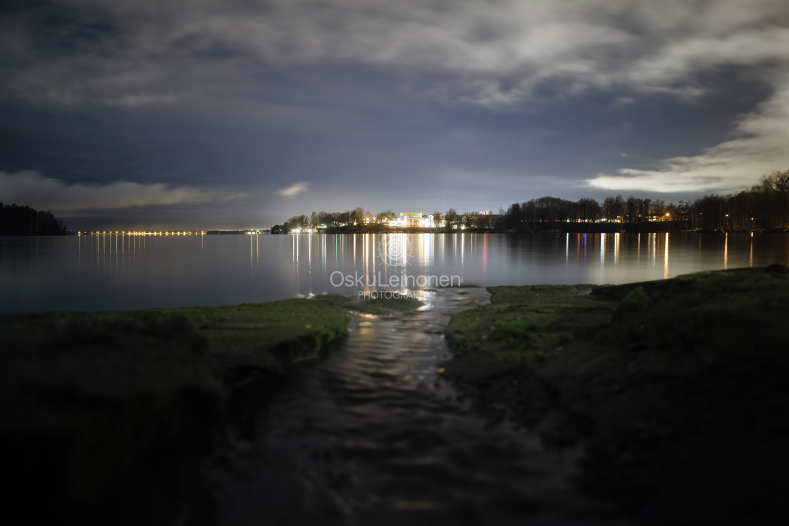 "Coastline At Night III (Pispala)" stock image