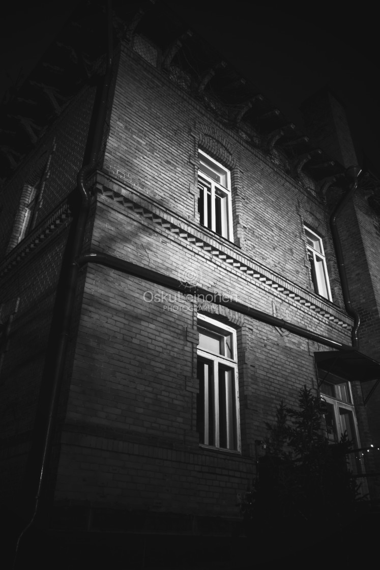 "Lielahti At Night I (Lielahti Mansion)" stock image