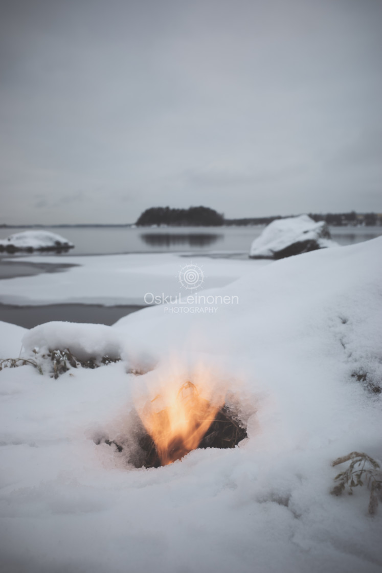 "Fire And Lake I" stock image