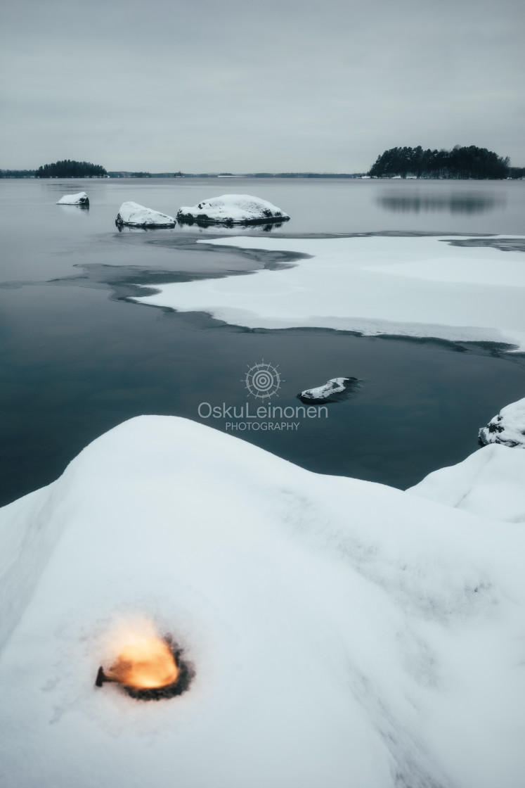 "Fire And Lake V" stock image