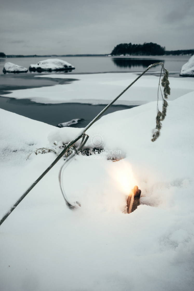 "Fire And Lake VI" by Osku Leinonen Photography - $19.05 "Fire And Lake VI" stock image