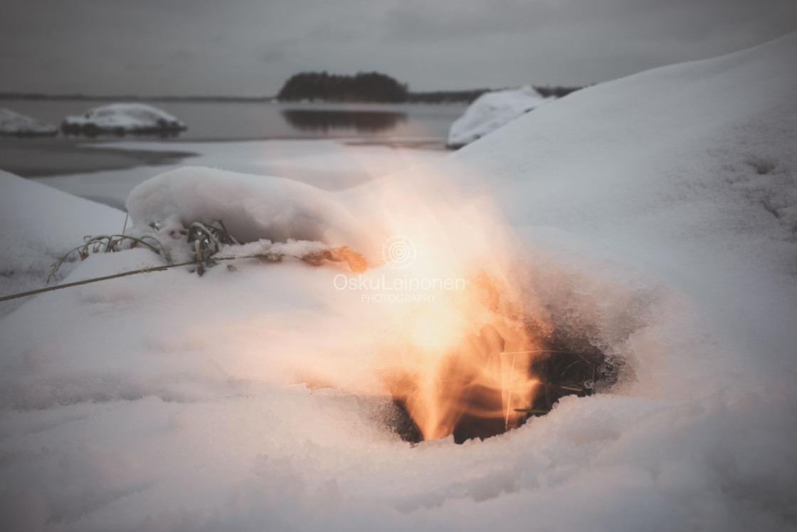 "Fire And Lake XII" stock image