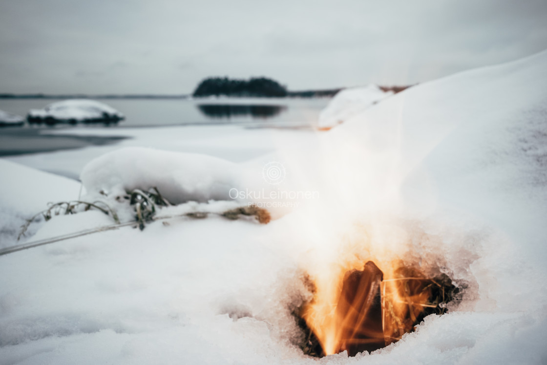 "Fire And Lake XV" stock image