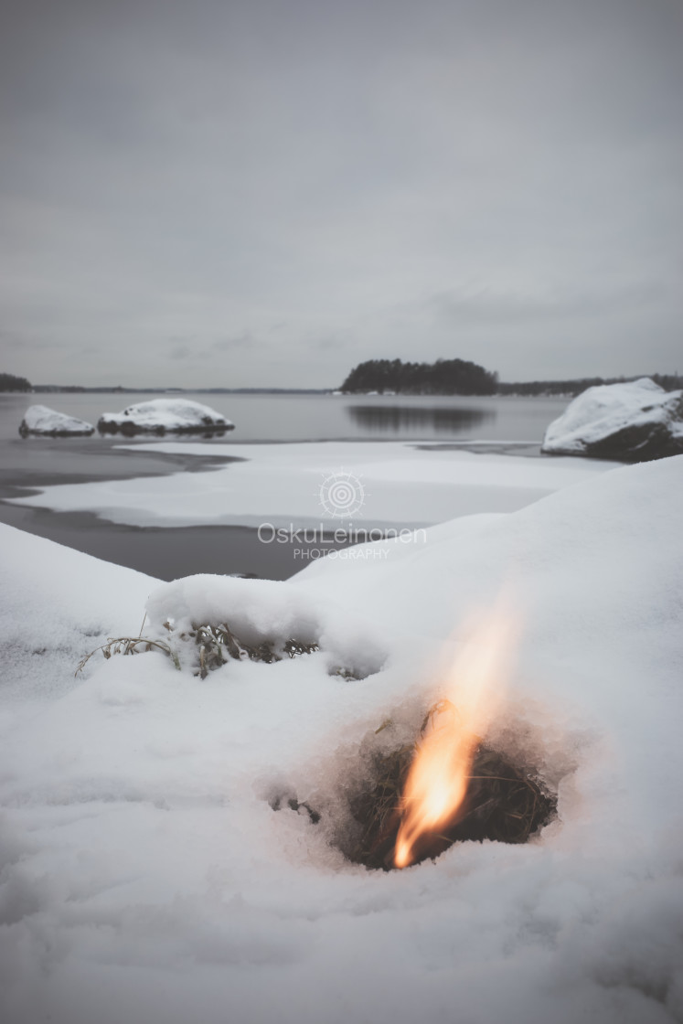 "Fire And Lake XIX" stock image