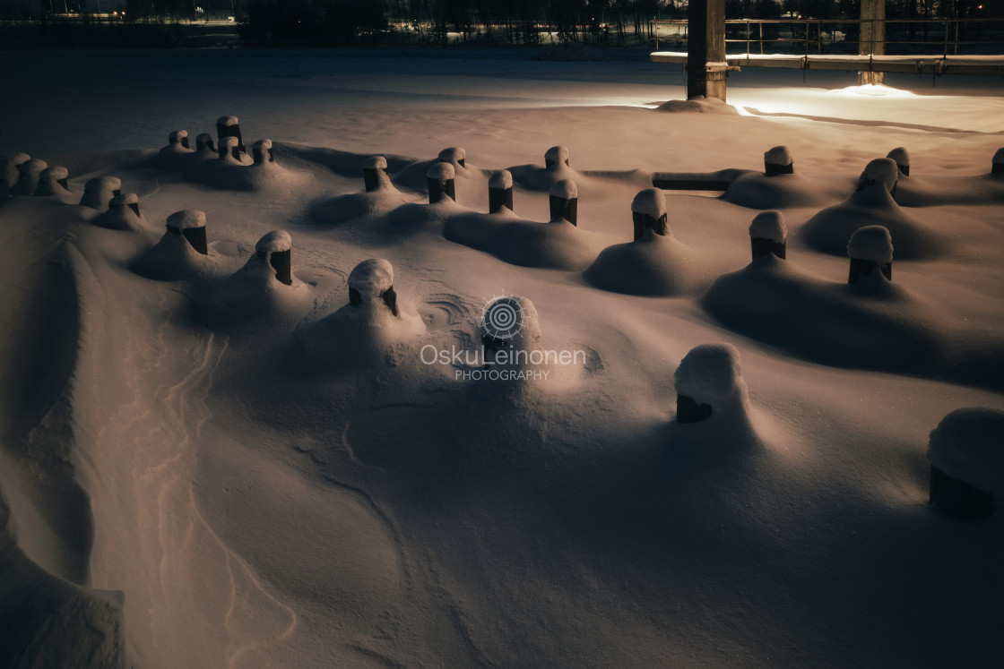 "Hidden Under Snow I (Poles)" stock image