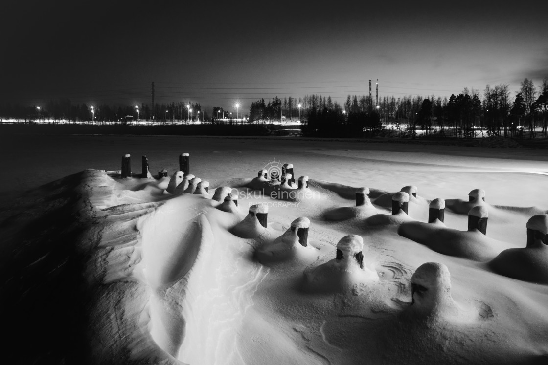 "Hidden Under Snow VI (Poles)" stock image