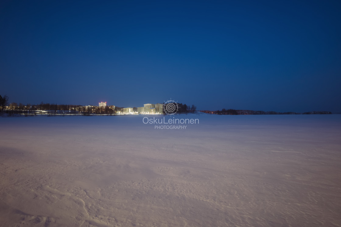 "City Lights II (Lake Näsijärvi)" stock image