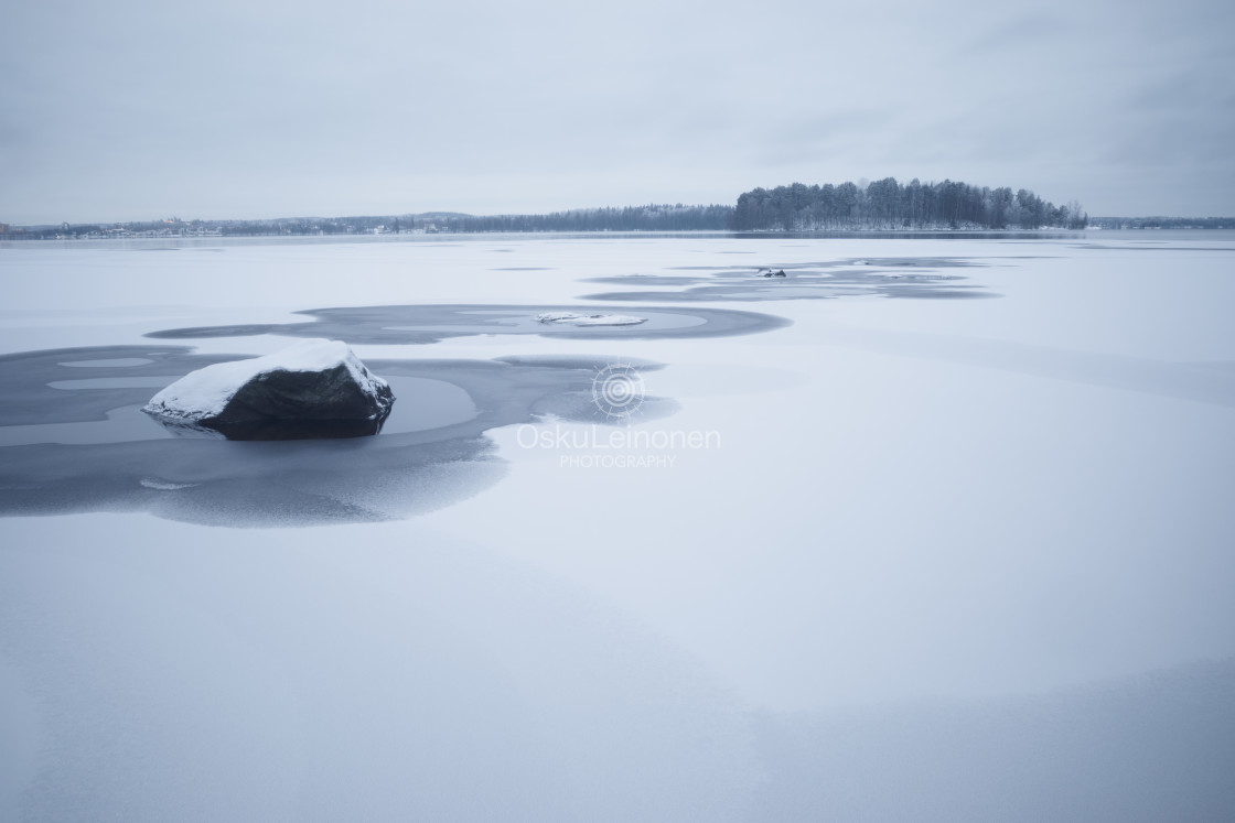 "Art Of Winter I (Iced Lake)" stock image