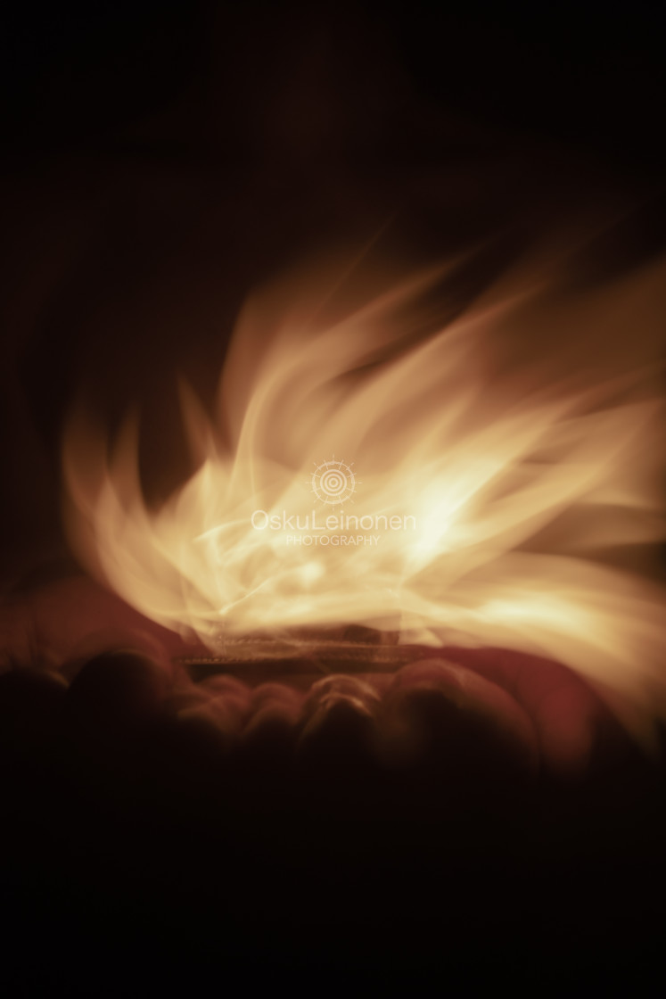 "Holding Fire II" stock image