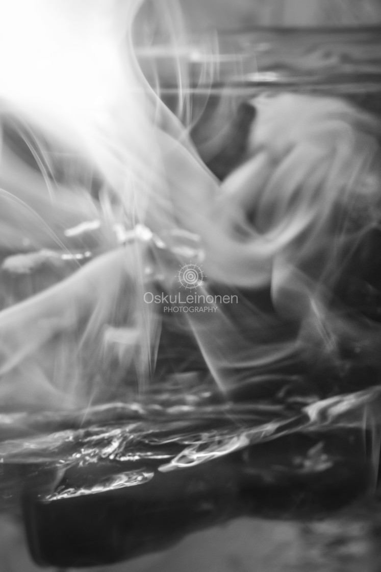 "Rushing Water IV (Smoke)" stock image