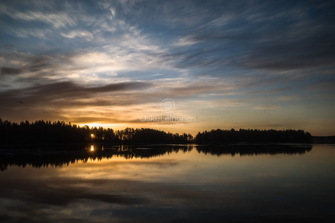 "Sunrise III (Näsijärvi)" stock image