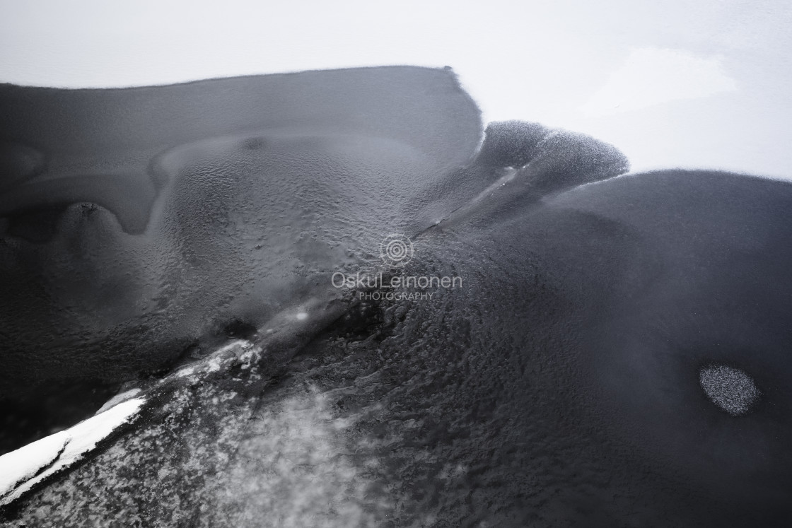 "Melted Ice V (Lake Patterns)" stock image