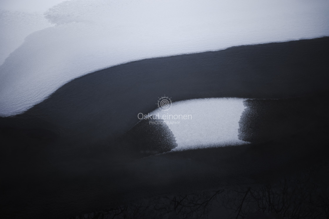 "Melted Ice VII (Lake Patterns)" stock image