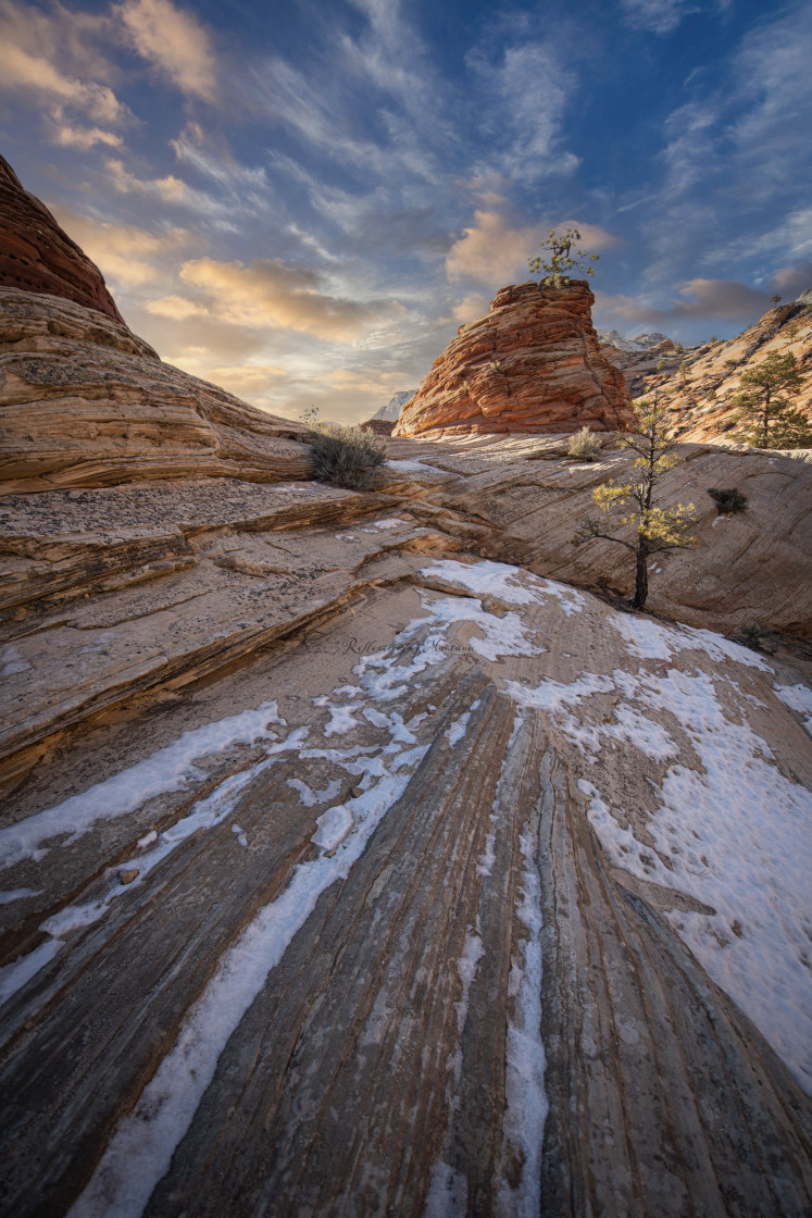 "Zion in winter" stock image