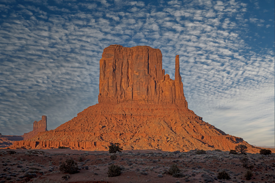 "Sunset in Monument Valley" stock image