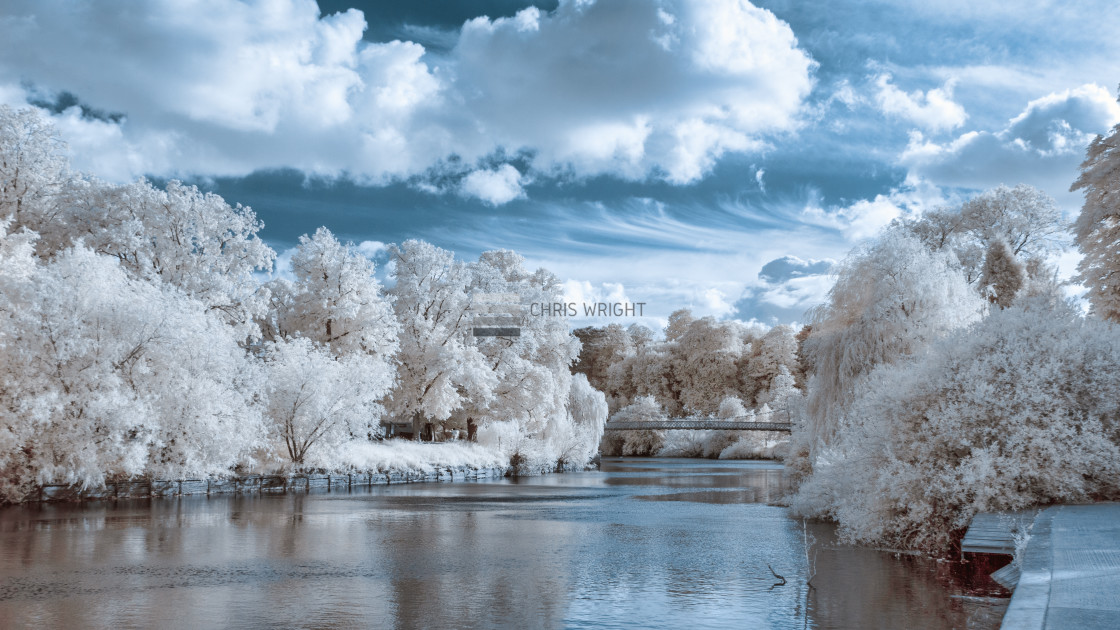 "Porthill Bridge, Shrewsbury" by Chris Wright - £40.00 "Porthill Bridge, Shrewsbury" stock image