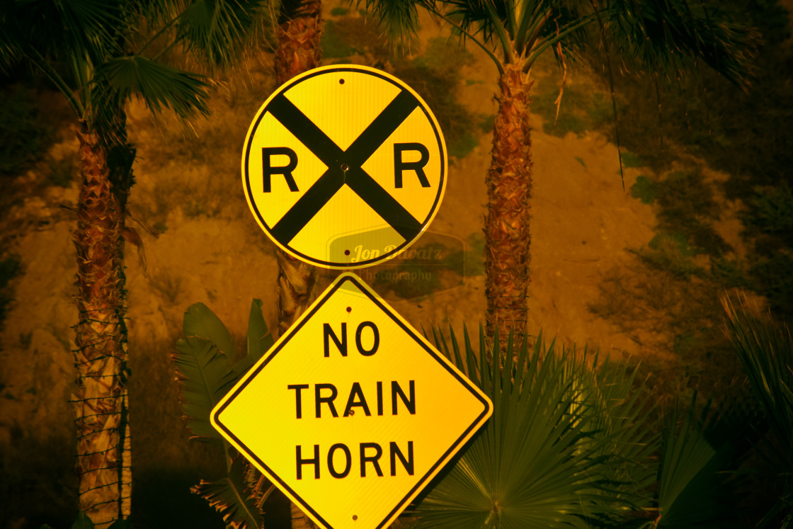 "No Train Horn" stock image