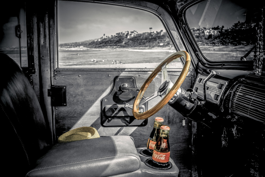 "Vintage Car Interior" stock image