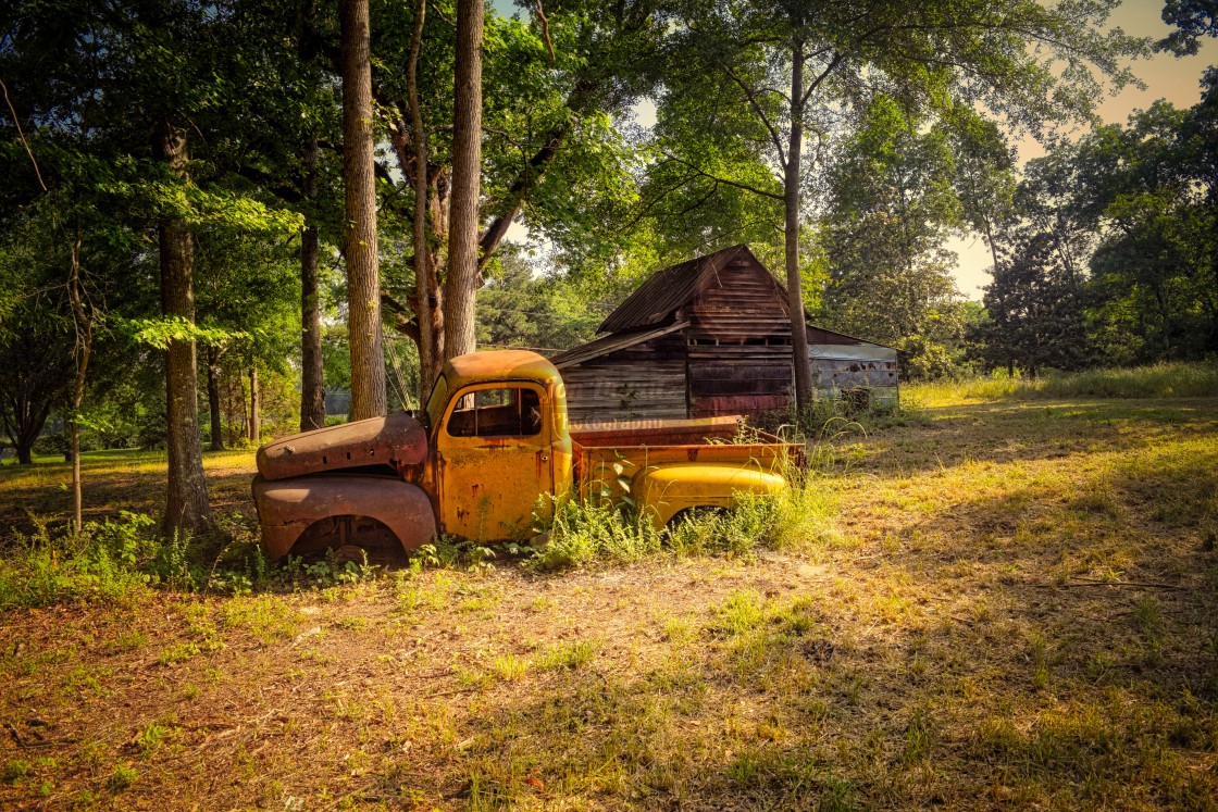 "That Yellow Truck...." stock image