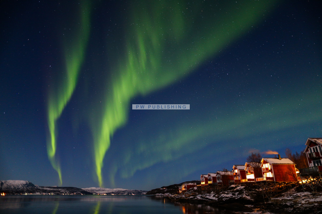 "Streams over Malangen" stock image