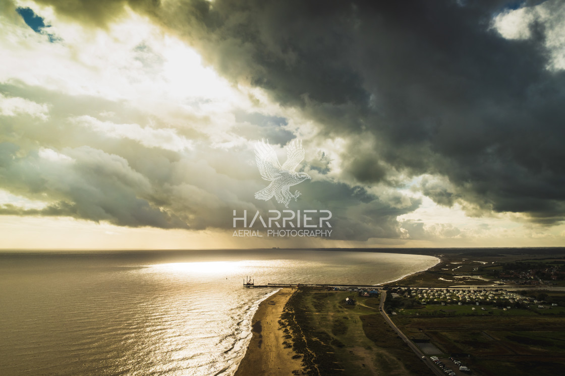 "Stormy clouds over Sizewell" stock image