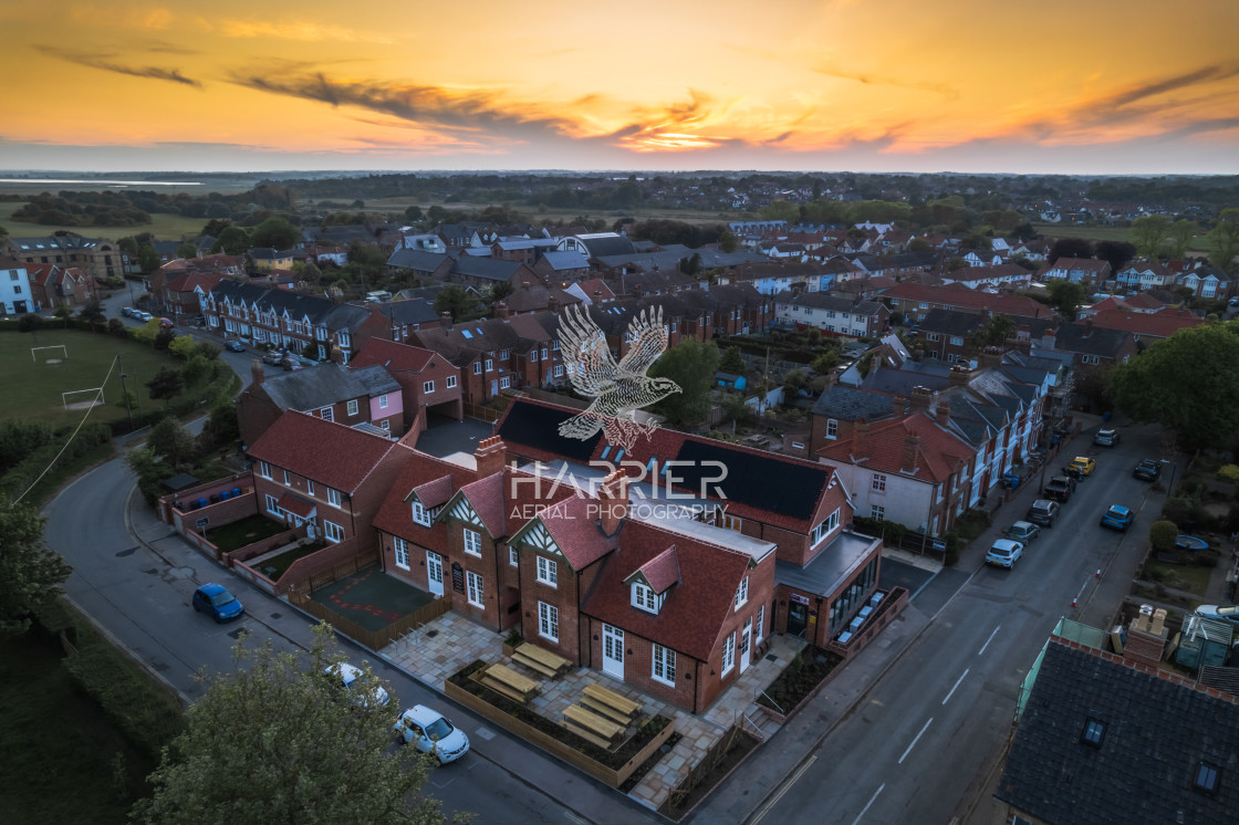 "Southwold Old Hospital at Sunset 4" stock image