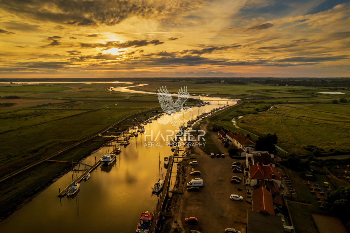 "Sunset up the Blyth" stock image