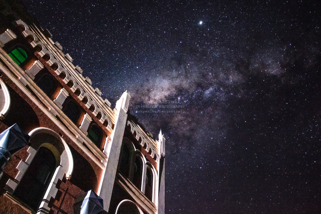 "stars over old building" by SKYWALKER - $1.26 "stars over old building" stock image