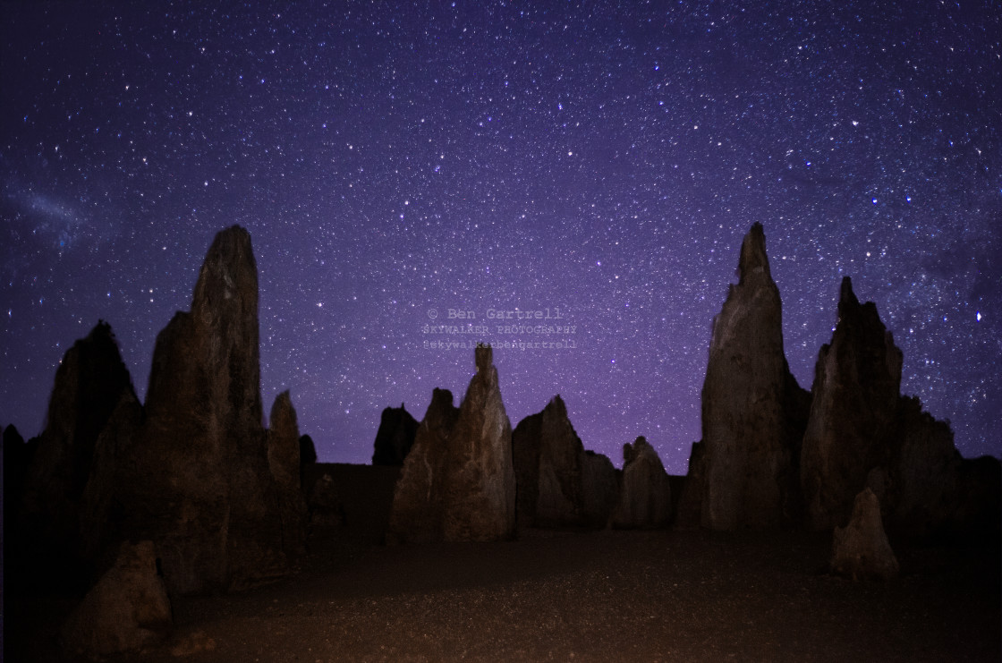 "pinnacles on a starry night" by SKYWALKER - $1.26 "pinnacles on a starry night" stock image
