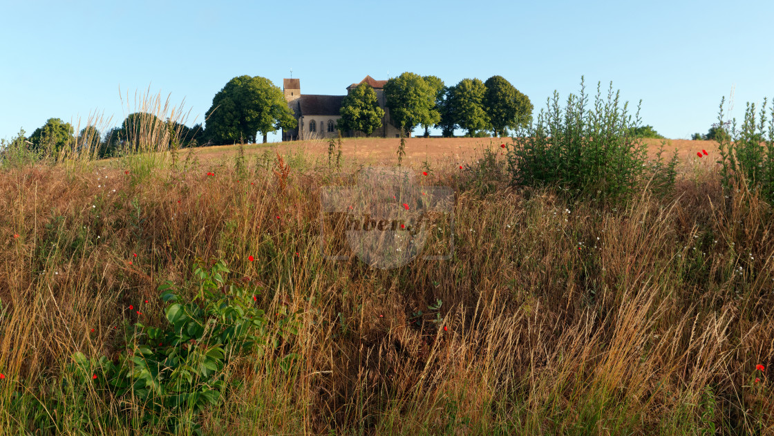 "The church on the hill" stock image