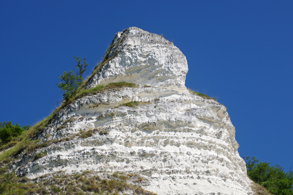 "White cliffs of La Roche-Guyon" stock image