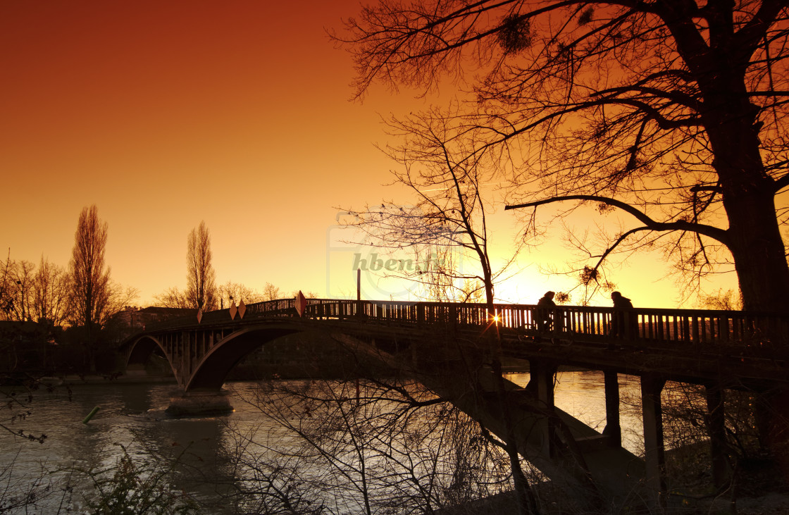 "On the bridge" stock image