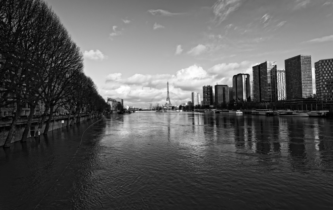 "Paris flood" stock image