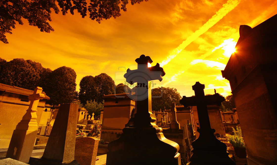 "Parisian cemetery" stock image