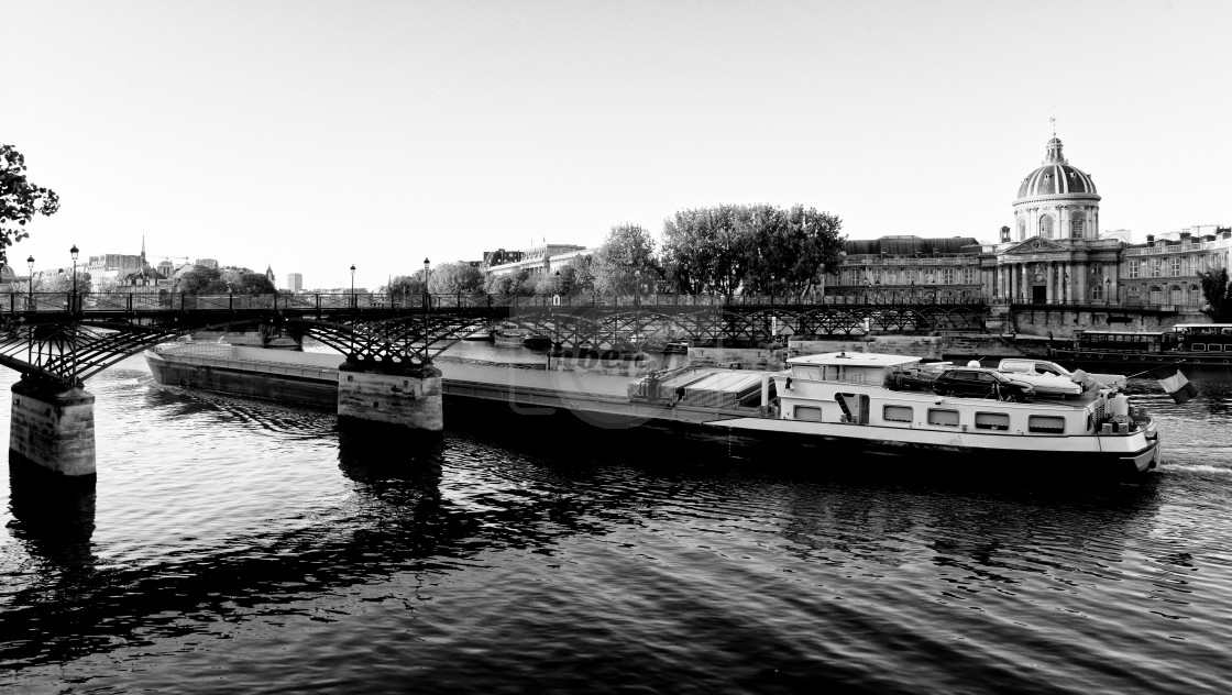 "Under the Pont des Arts" stock image