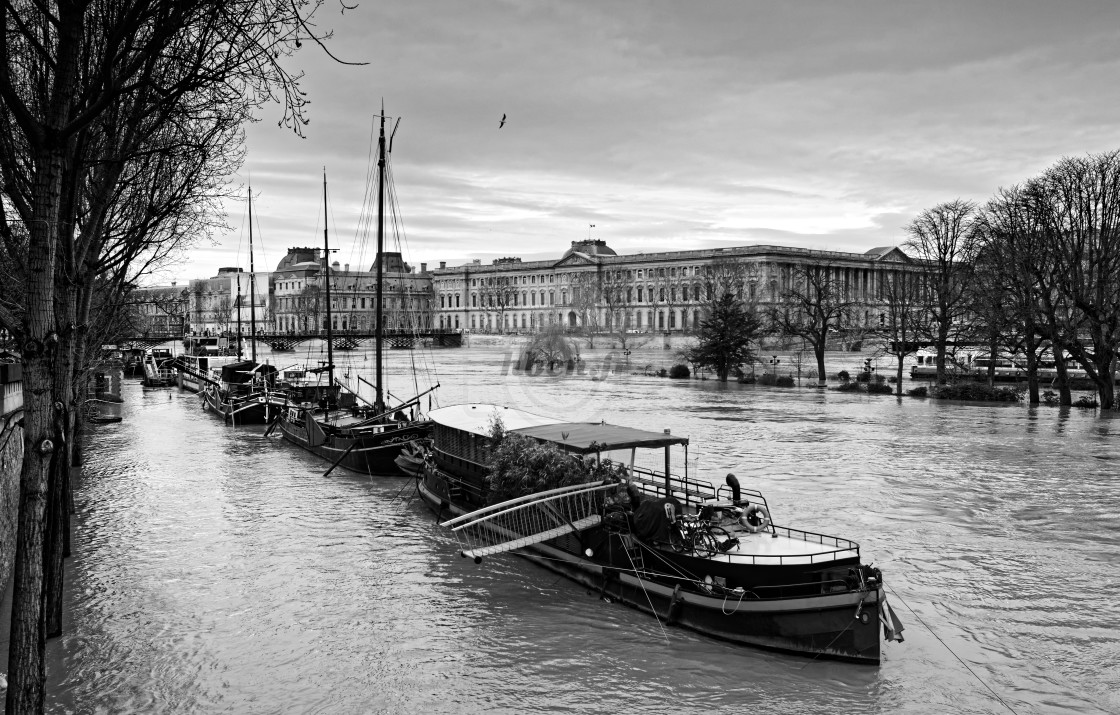 "Paris flood" stock image