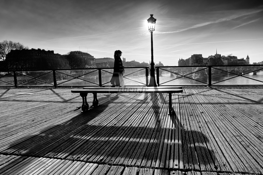 "Woman in black" stock image