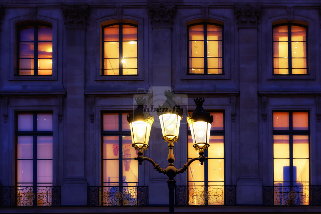 "Light of the Vendôme square" stock image