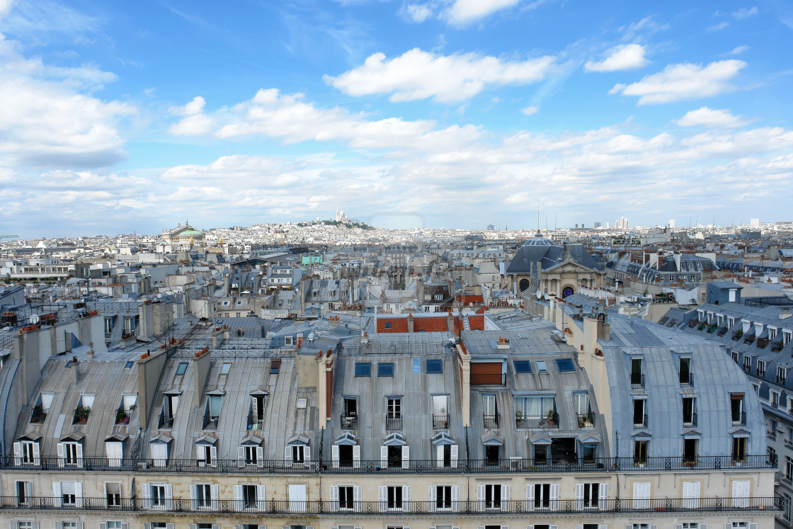 "Paris roofs" stock image