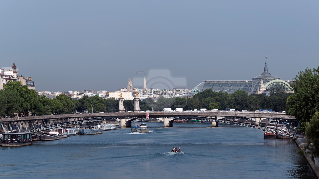 "Léopold Sédar-Senghor footbridge" stock image