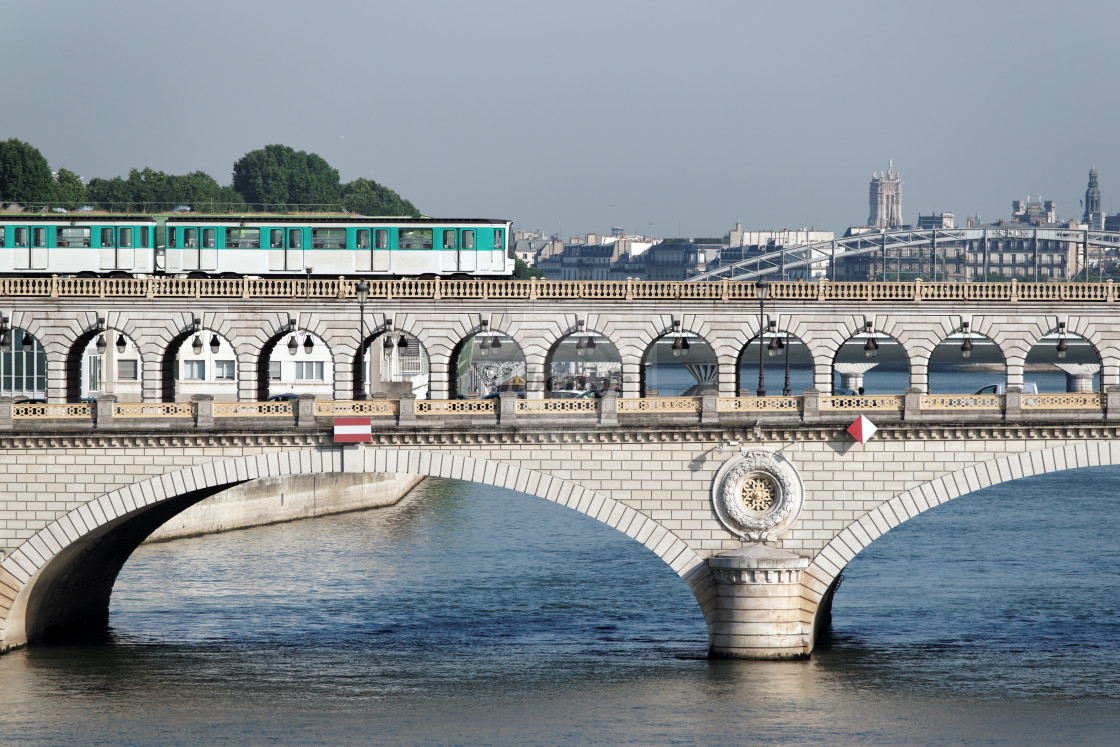 "On the Bercy bridge" stock image