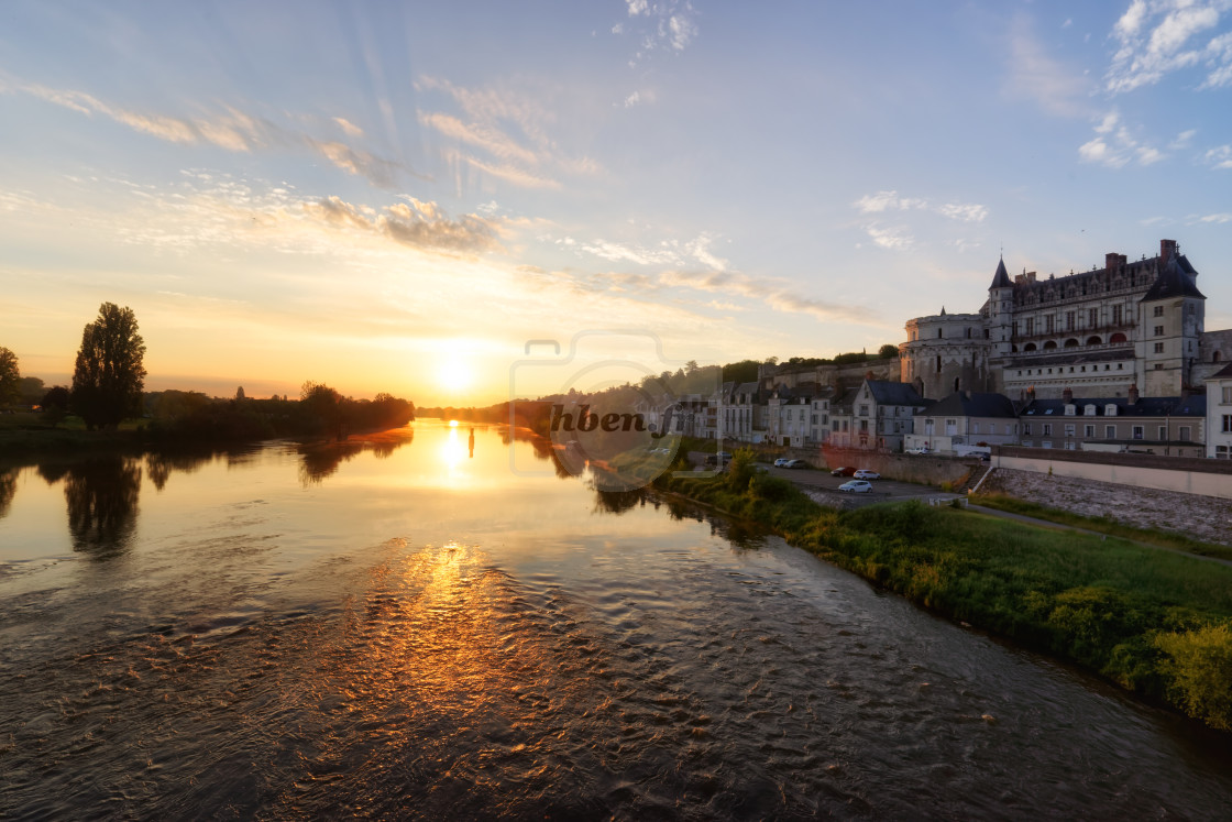 "Amboise sunrise" stock image