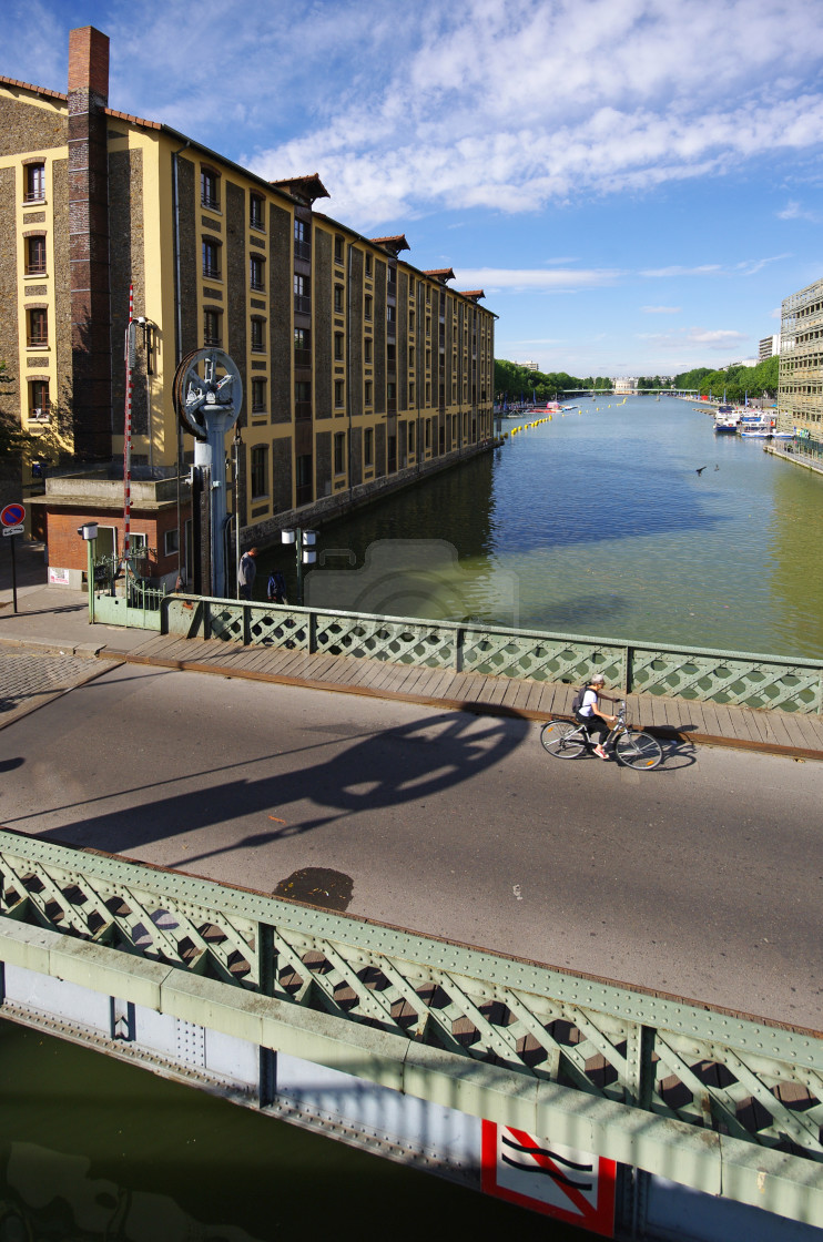 "Crimée lift bridge" stock image