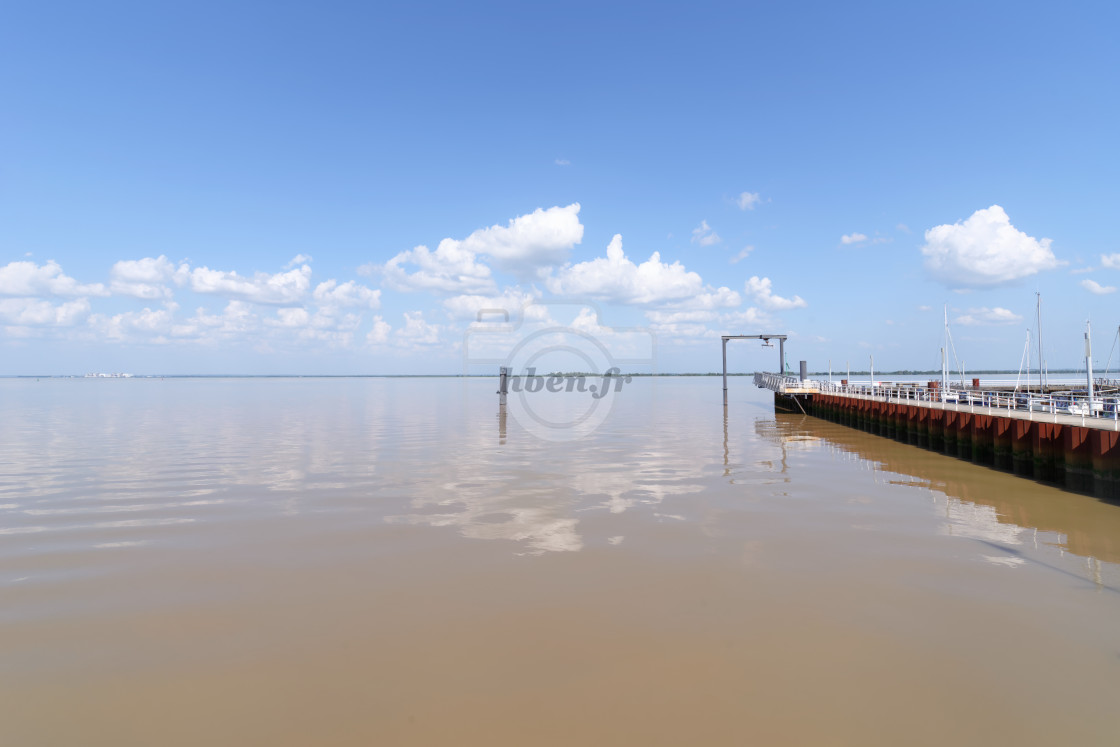 "water reflection in Pauillac" stock image