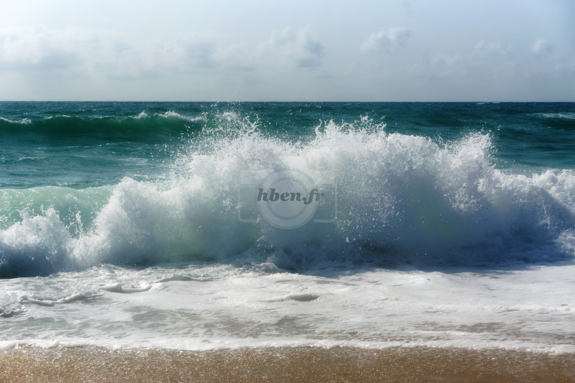 "Waves on west coast" stock image